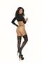 Striped thigh high with lace top.
