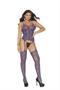 Lace suspender bodystocking.