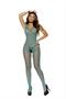 Crochet pothole and lace bodystocking with open crotch.