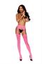 Crochet lace suspender pantyhose.