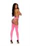 Crochet lace suspender pantyhose.