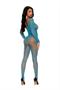 Fishnet and lace long sleeve bodystocking