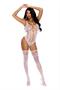 Floral crochet teddy with criss cross front and back