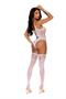 Floral crochet teddy with criss cross front and back