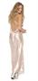 Charmeuse Gown with Lace Trim