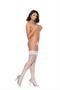 Sheer thigh hi with stay up silicone lace top