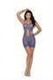 Fishnet mini dress with cut out detail
