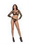 Long sleeve fence net cami top with zip front
