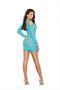 Cold shoulder long sleeve mini dress
