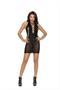 Crochet halter neck mini dress
