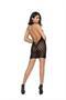 Crochet halter neck mini dress