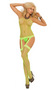 Diamond net camisette- g-string and attached stockings