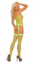 Diamond net camisette- g-string and attached stockings