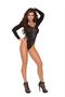 Long sleeve opaque teddy