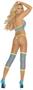 Diamond Net Cami Top, Thong and Thigh Warmers