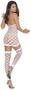 Diamond Net Mini Dress with G-String and Thigh Highs