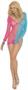 Diamond Net and Opaque Long Sleeve Mini Dress.