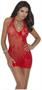 Lace Halter Style Mini Dress