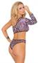 Bodysuit Teddy With One Sleeve and Cut-out Side