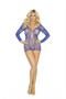 Long sleeve lace romper with keyhole front.