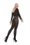 Opaque long sleeve bodystocking