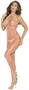 Scroll pattern fishnet bodystocking with keyhole front and open crotch