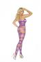 Strappy bodystocking with open crotch.