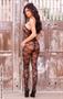 Sheer criss cross bodystocking
