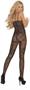 Fishnet bodystocking with open crotch.
