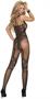 Fishnet and Lace Bodystocking with Open Crotch.