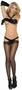 Sheer criss cross suspender pantyhose.