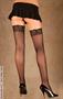 Vertical striped fishnet thigh hi