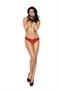 Heart lace crotchless panty