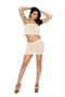 Crochet tube top and matching mini skirt