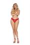 Heart lace crotchless panty