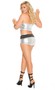 Lame cami top with halter neck.