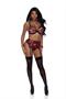 Buffalo plaid print bra with strappy front detail