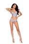 Embroidered mesh cami top with underwire cups