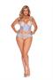 Embroidered mesh cami top with underwire cups - Plus
