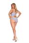 Embroidered mesh cami top with underwire cups - Plus