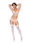 Embroidered mesh cami top with underwire cups