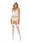 Eyelash lace cami top with underwire demi cups - Plus