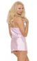 3 pc Satin babydoll, G-string and Mesh Long Sleeve Coat