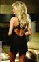 Embroidered mesh baby doll with adjustable straps & g-string