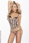 Reversible stretch satin corset