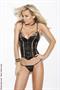 Reversible stretch satin corset