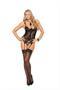Mesh and lace bustier