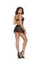 Lace babydoll with adjustable straps
