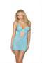 Mesh babydoll with lace detail