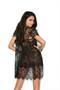 Eyelash lace peignoir set